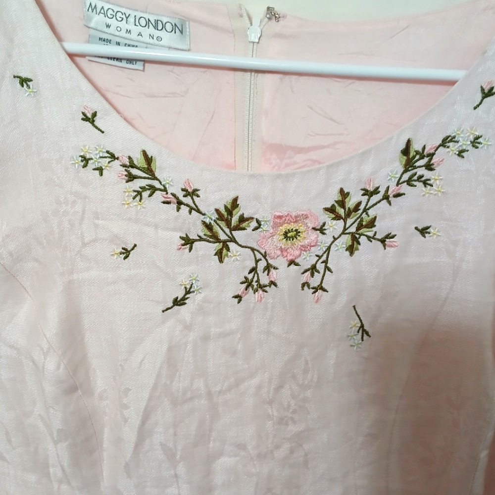 VINTAGE Maggy London 100% linen dress Size 16